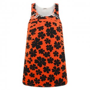 Джинсовое платье Miu. Цвет: оранжевый