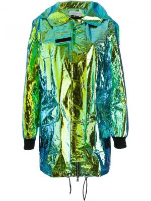 Пальто свободного кроя с металлическим отблеском Wanda Nylon. Цвет: многоцветный