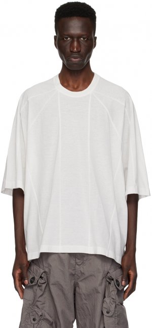 Бело-белая футболка со вставками , цвет Off-white Julius
