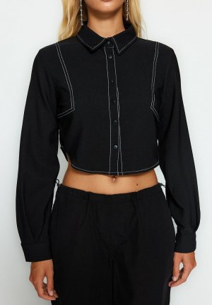 Блузка-рубашка GEWOONTJES , цвет black Trendyol