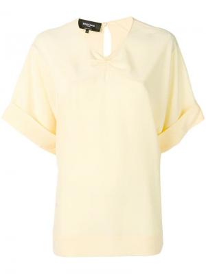 Блузка с V-образным вырезом Rochas. Цвет: желтый