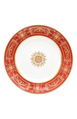 Обеденная тарелка Aux Rois Roug Bernardaud. Цвет: красный