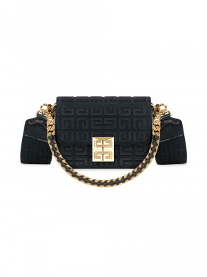 Сумка через плечо с плетеной цепочкой и логотипом , черный Givenchy
