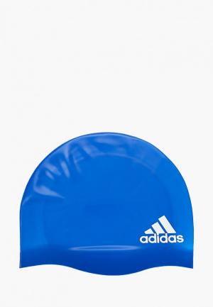 Шапочка для плавания adidas SIL CAP LOGO. Цвет: синий