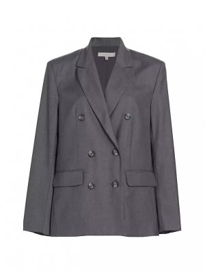 Двубортный атласный пиджак Vesper , цвет charcoal Wayf