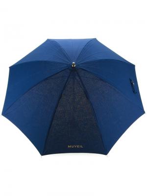 Зонт с ручкой в форме кошки Muveil. Цвет: синий