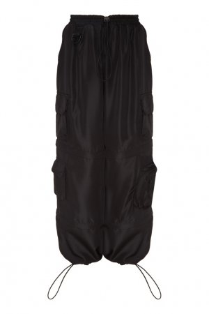 Серые брюки с накладными карманами ZIQ & YONI. Цвет: черный