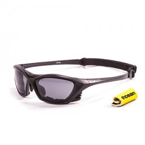 Солнцезащитные очки  Lake Garda Matt Black / Grey Polarized lenses, черный OCEAN. Цвет: черный