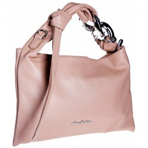 Сумка бежевая / женская саквояж маленькая с широким ремнем сумки через плечо женские Anna Fashion