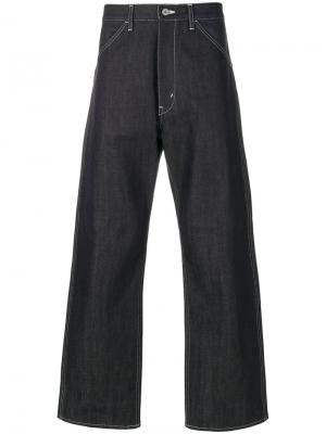 Широкие джинсы с отворотами Junya Watanabe Comme Des Garçons Man. Цвет: синий
