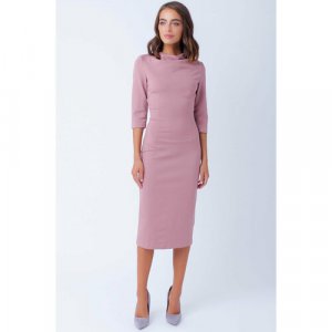 Платье , повседневное, полуприлегающее, миди, размер 40, розовый Olga Skazkina. Цвет: розовый