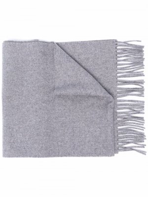 Шерстяной шарф с вышитым логотипом Vivienne Westwood. Цвет: серый