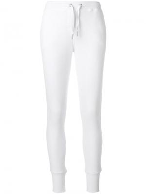 Эластичные спортивные брюки с логотипом Zoe Karssen. Цвет: белый