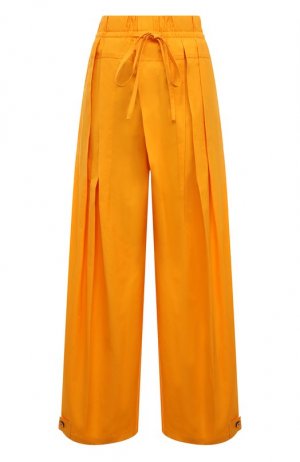 Хлопковые брюки Jil Sander. Цвет: оранжевый