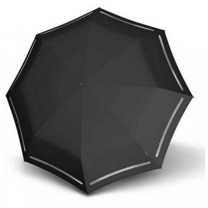 Зонт , черный, серебряный Knirps. Цвет: черный/серебристый
