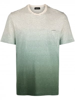 Полосатая футболка с эффектом градиента Roberto Collina. Цвет: нейтральные цвета