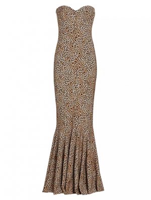 Связанное корсетное платье , леопард Norma Kamali