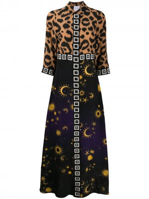 Платье макси с леопардовым принтом Hayley Menzies. Цвет: коричневый