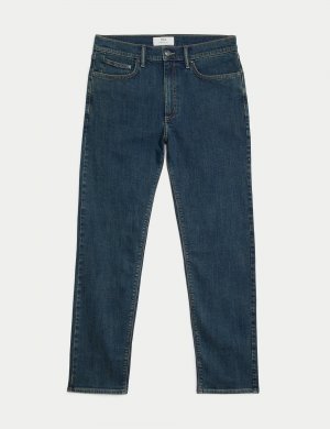 Прямые эластичные джинсы , темно-синий Marks & Spencer
