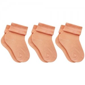 Комплект из 3 пар детских носков (Орудьевский трикотаж) персиковые (д), размер 14-16 RuSocks. Цвет: мультиколор