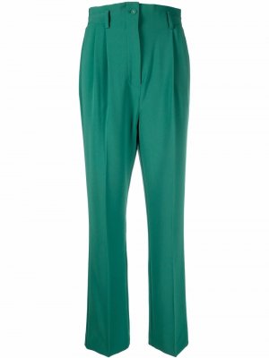 Прямые брюки с завышенной талией DVF Diane von Furstenberg. Цвет: зеленый