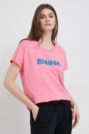 Хлопковая футболка , розовый Blauer