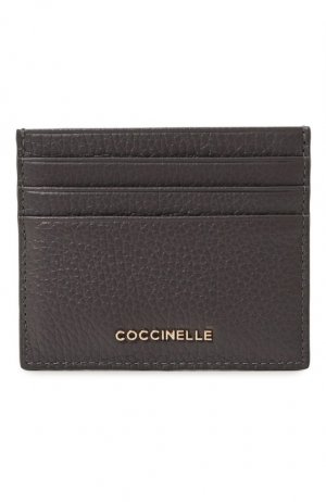 Кожаный футляр для кредитных карт Coccinelle. Цвет: серый