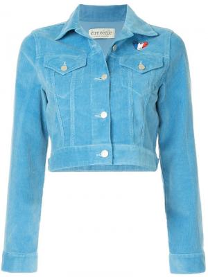 Вельветовая укороченная куртка Être Cécile. Цвет: синий