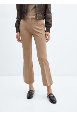 Короткие расклешенные брюки , коричневый Mango