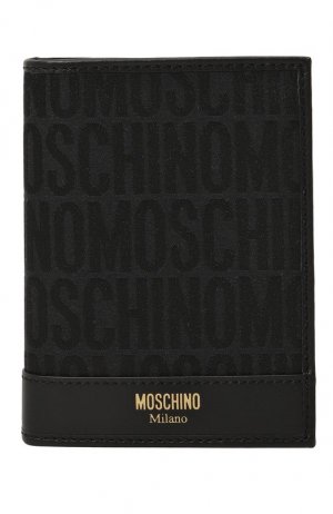 Текстильная обложка для паспорта Moschino. Цвет: чёрный
