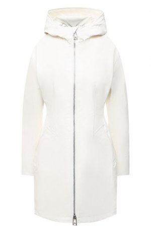 Кожаное пальто Bottega Veneta. Цвет: белый