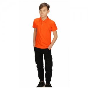 Детская рубашка-поло, 34 Rikos. Цвет: оранжевый