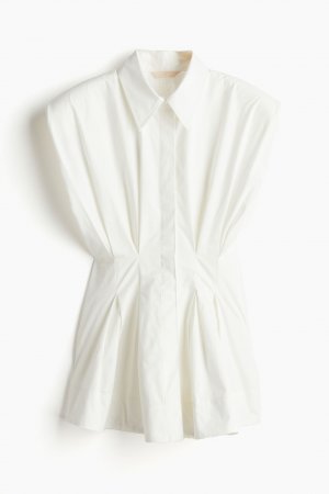 Хлопковая блузка с завышенной талией H&M