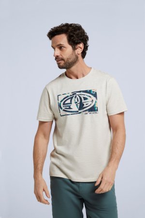 Кремовая мужская футболка Jacob Organic, бежевый Animal. Цвет: бежевый