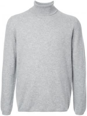 Пуловер с отворотной горловиной Estnation. Цвет: серый