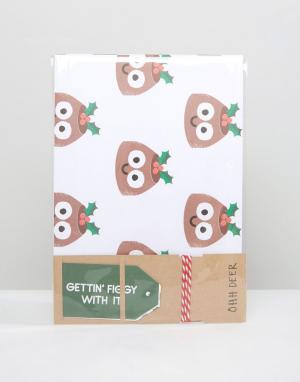 Подарочная упаковочная бумага Ohh Deer Christmas. Цвет: мульти