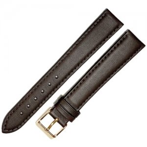 Ремешок 1805-02-1-2 Д Classic Коричневый кожаный ремень 18 мм для часов наручных длинный из кожи натуральной мужской удлиненный Ardi. Цвет: коричневый