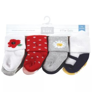 Хлопковые носки Hudson для новорожденных девочек и махровые носки, Wildflower Baby