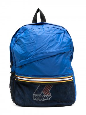 Рюкзак с логотипом K Way Kids. Цвет: синий