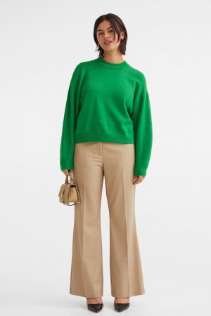 Расклешенные элегантные брюки , бежевый H&M