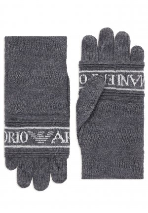 Перчатки EMPORIO ARMANI. Цвет: серый