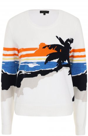Пуловер прямого кроя с принтом Rag&Bone. Цвет: белый