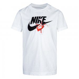 Детская футболка Boxy Futura Nike. Цвет: белый