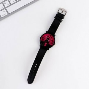 Наручные часы Like Me кварцевые «Кот», диам. 4 см, черный. Цвет: черный