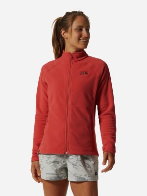 Джемпер флисовый женский Polartec Microfleece Full Zip, Красный Mountain Hardwear. Цвет: красный