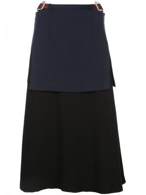 Contrast colour skirt Toga Pulla. Цвет: синий