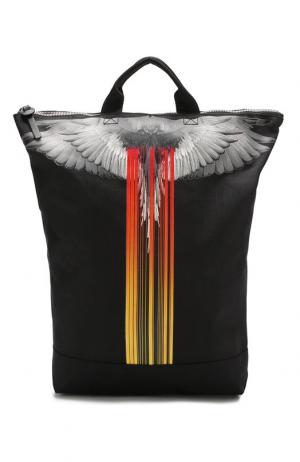 Текстильный рюкзак с принтом Marcelo Burlon. Цвет: черный