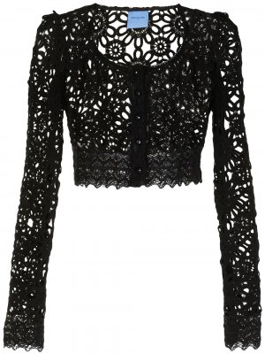 Блузка Noble с английской вышивкой Macgraw. Цвет: черный