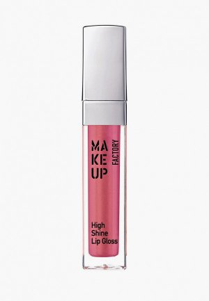 Блеск для губ Make Up Factory с эффектом влажных High Shine т.38 радужный абрикос, 6.5 мл. Цвет: розовый
