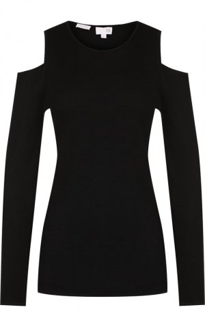 Шелковый пуловер с разрезами на плечах Tse. Цвет: чёрный